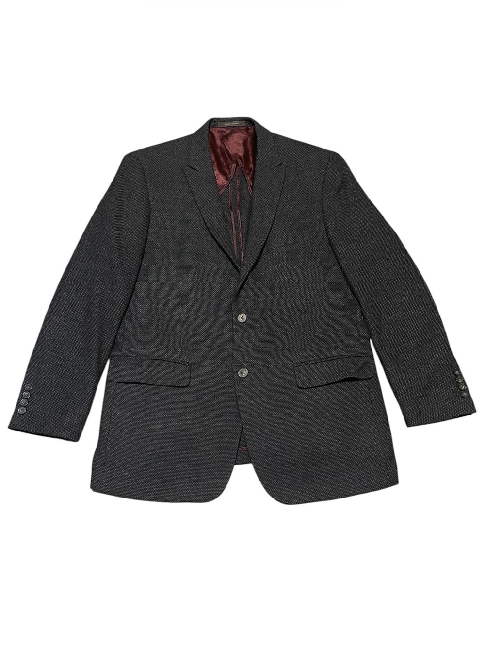 Men's Tasso Elba Wool Blend Partially Lined Blazer Sport Coat Jacket Size 44L